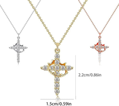 HolyCrossChains™ Crown Cross Necklace