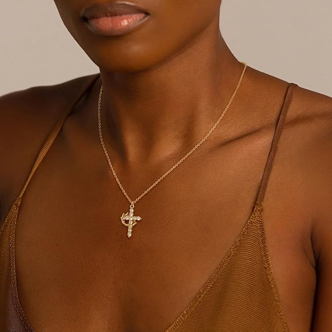 HolyCrossChains™ Crown Cross Necklace
