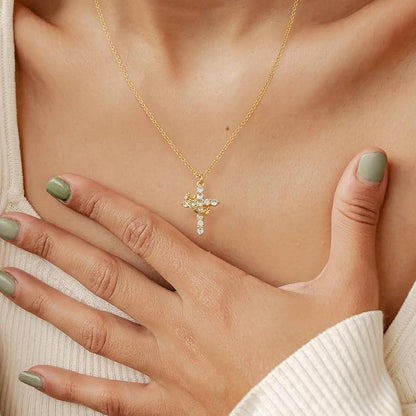 HolyCrossChains™ Crown Cross Necklace