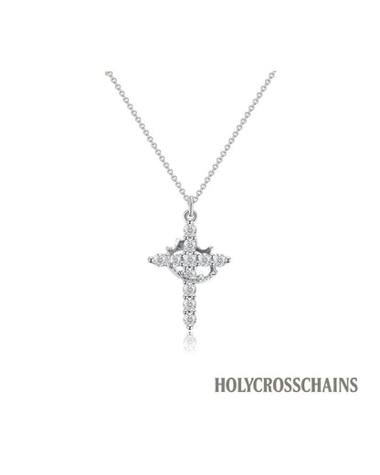 HolyCrossChains™ Crown Cross Necklace