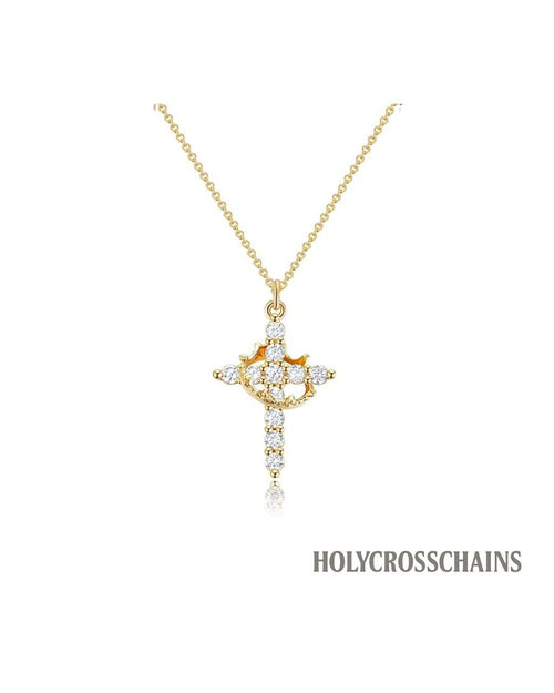 HolyCrossChains™ Crown Cross Necklace