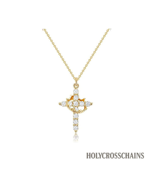 HolyCrossChains™ Crown Cross Necklace